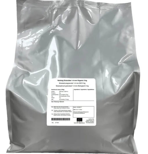 Muskaatnoot Granulaat 1-4 mm Biologisch
